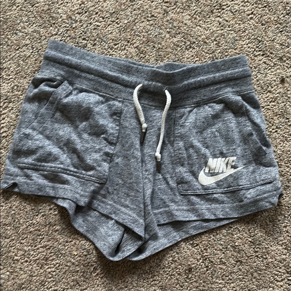 Gray sweat Shorts with Drawstring